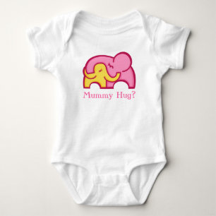 Mama umarmt? Baby- und Mutter-Elefanten-Baby-T-Shi Baby Strampler