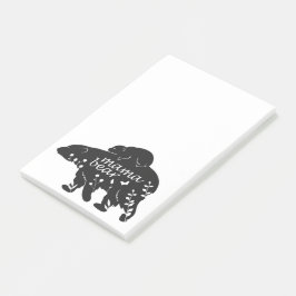Mama- und Baby-Bärennotizen Post-it Klebezettel