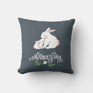 Mama und Baby Bunny Niedlich Mother Day Kissen