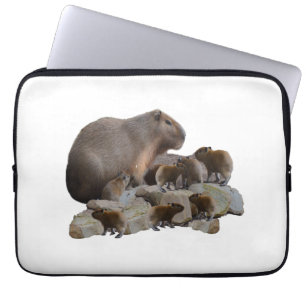 Mama und Baby Capybaras, Laptopschutzhülle