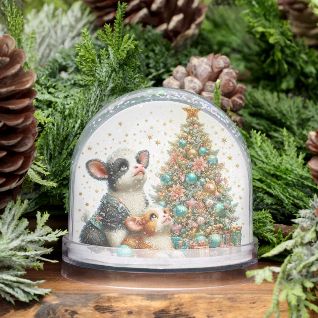 Mama und Baby Cow Schneekugeln (Winter)