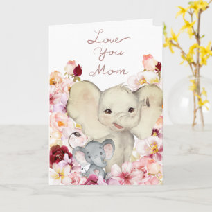 Mama und Baby Elephant's Day Card Karte