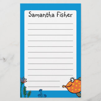 Mama-und Baby-Fisch-Küsse Briefpapier