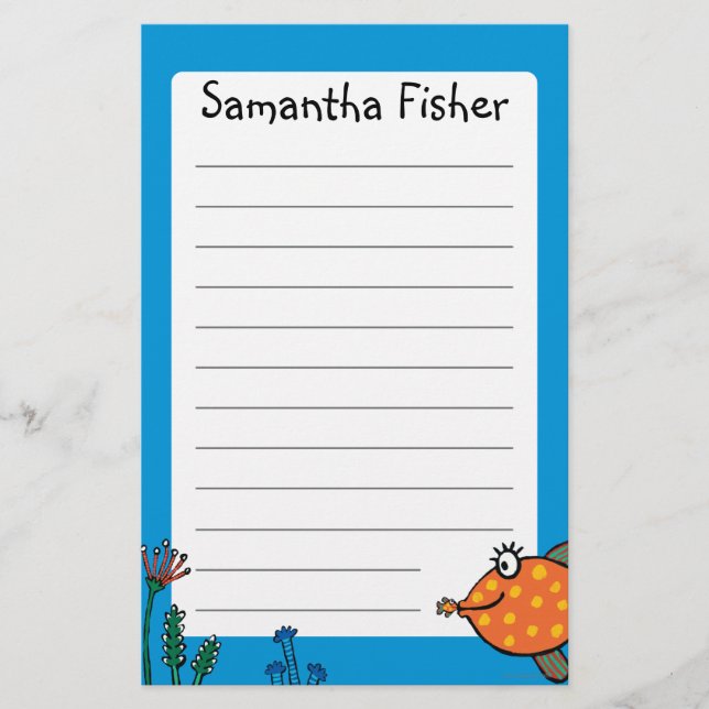 Mama-und Baby-Fisch-Küsse Briefpapier (Vorderseite)