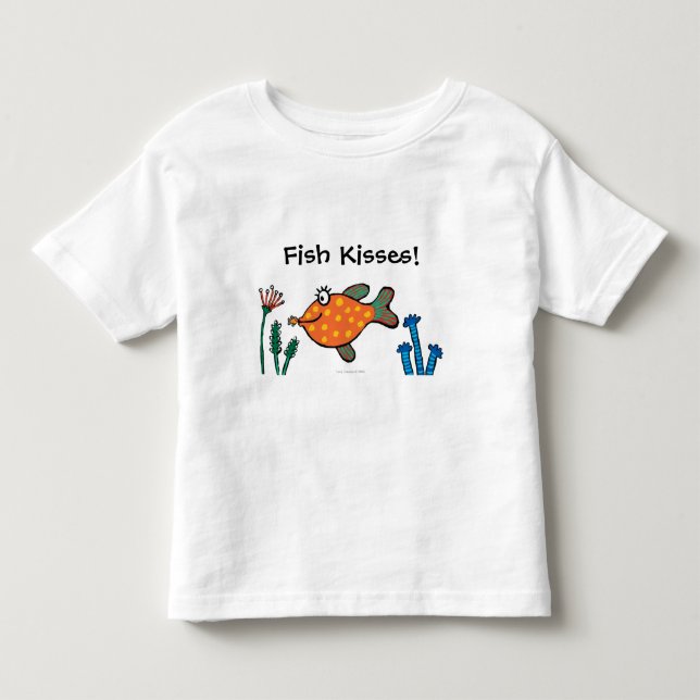 Mama-und Baby-Fisch-Küsse Kleinkind T-shirt (Vorderseite)