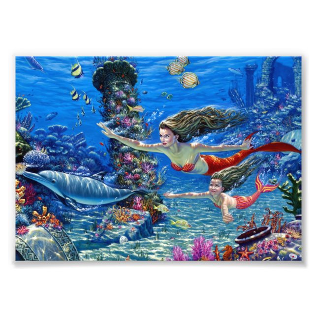 Mama und Baby Fotodruck (Vorne)