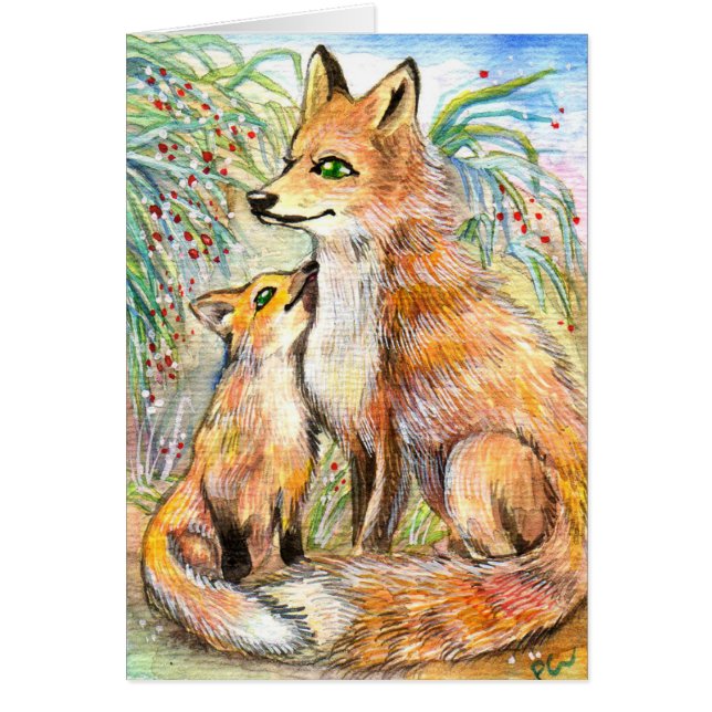 Mama und Baby Fox (Vorne)