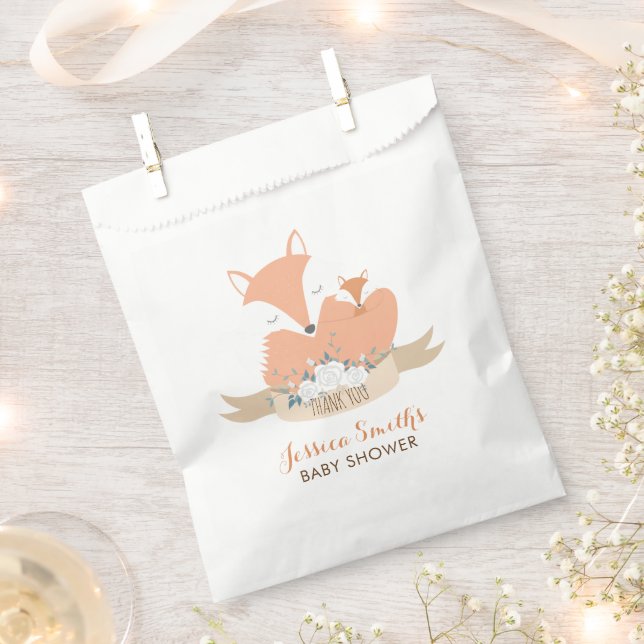 Mama und Baby Fox Babydusche Geschenktütchen (Ausgeschnitten)