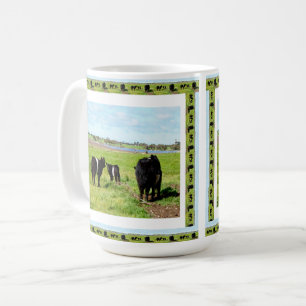 Mama- und Baby-Galloway-Kühe, Kaffeetasse
