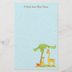Mama und Baby Giraffe Briefpapier