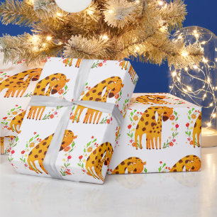 Mama und Baby Giraffe Geschenkpapier