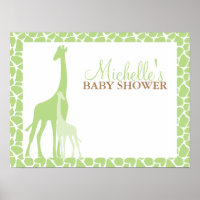 Mama und Baby Giraffe Kinderdusche Begrüßungszeich