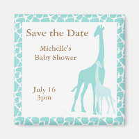 Mama und Baby Giraffe Speichern Sie die Datumsmagn