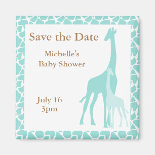 Mama und Baby Giraffe Speichern Sie die Datumsmagn Magnet