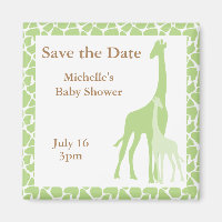 Mama und Baby Giraffe Speichern Sie die Datumsmagn