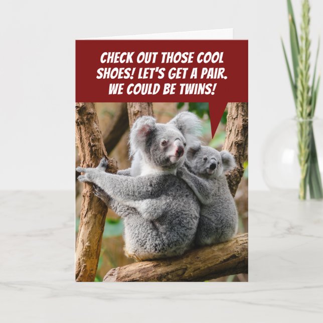 Mama und Baby Koala Bear - Qualitätszeit gemeinsam Karte (Vorderseite)
