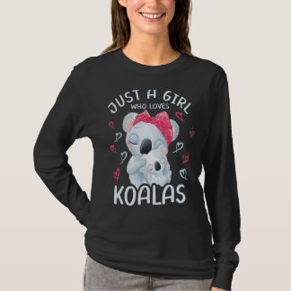 Mama und Baby Koala Nur ein Mädchen, das Koalas Li T-Shirt