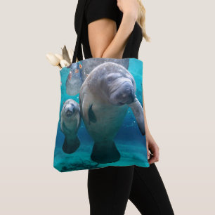 Mama-und Baby-Manatis (drei Schwester-Frühlinge) Tasche