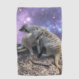 Mama und Baby Meerkat, Golfhandtuch