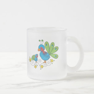 Mama und Baby Peacock Mattglastasse