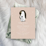 Mama und Baby Penguin Pink Girl Baby Dusche Einladung<br><div class="desc">Ein Thema für die Babydusche im Winter,  das eine Abbildung eines Mama- und Baby-Pinguins mit Schneeflocken zeigt. Der Hintergrund ist rosa. Passen Sie den Text mit den Details Ihrer Veranstaltung an.</div>