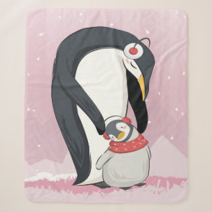 Mama und Baby Pinguin   Geschenke für Baby Sherpadecke
