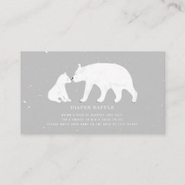 Mama und Baby Polar Bear Gray Baby Diaper Raffel Begleitkarte