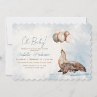 Mama und Baby-Seelöwe-Jungen-Baby-Party
