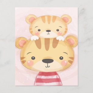 Mama und Baby-Tiger Niedlicher Mami und Baby-Tige