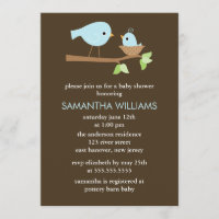 Mama-und Baby-Vogel-Jungen-Baby-Dusche