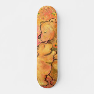 Mama und Babybär - Umarmung Skateboard