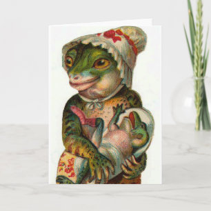 Mama und Babyfrosch Karte