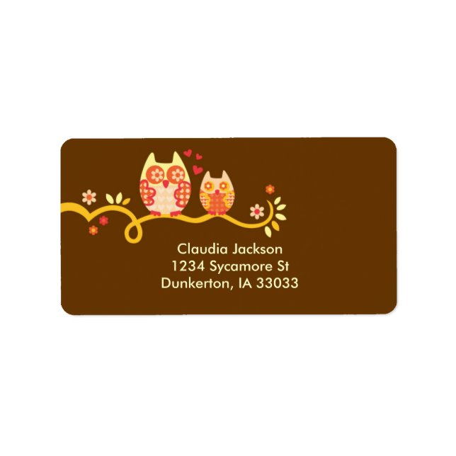 Mama und Babyschale Adressaufkleber (Vorne)