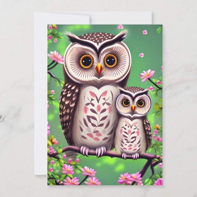 Mama und Babyschale Feiertagskarte (Vorderseite)