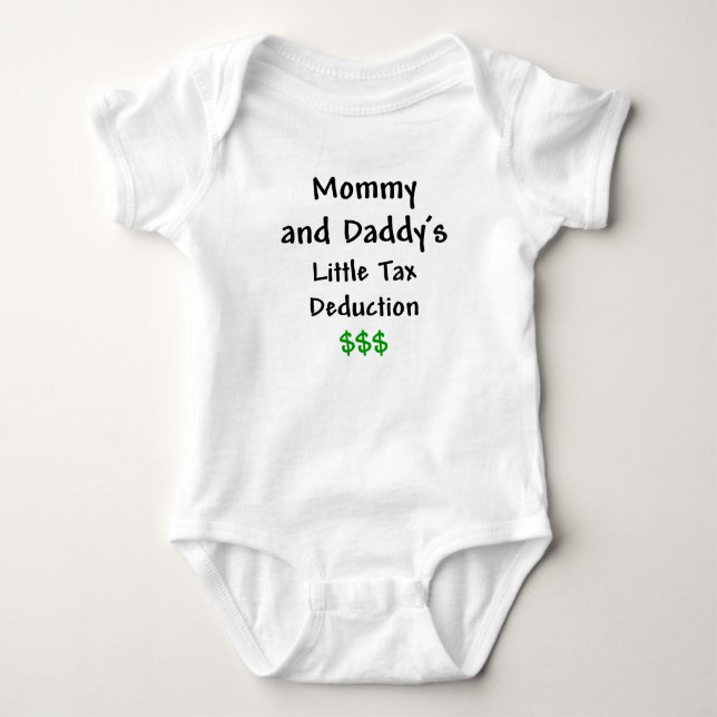 Mama und Daddys wenig Steuerabzug Baby Strampler (Vorderseite)
