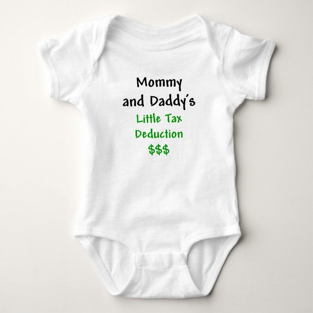 Mama und Daddys wenig Steuerabzug-Grün Baby Strampler (Vorderseite)