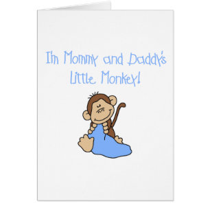 Mama-und des Vatis Affe - blaue T-Shirts und