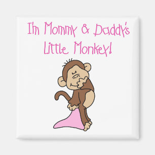 Mama-und des Vatis Affe - rosa T-Shirts und Magnet