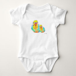 Mama und Hübscher Budgerigar-Parakegel niedlich Baby Strampler