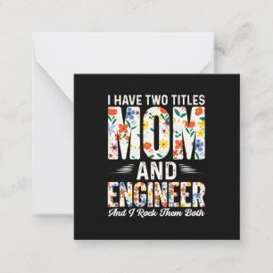 Mama und Ingenieur I rock sie Mitteilungskarte
