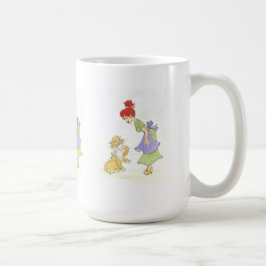 Mama und Katze mit Maus Knochen China Cup Kaffeetasse
