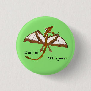 Mama-und Kinderdrachen Button