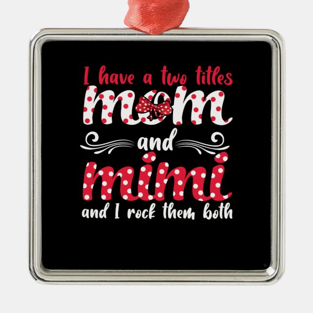 Mama und Mimi Ornament Aus Metall (Vorne)