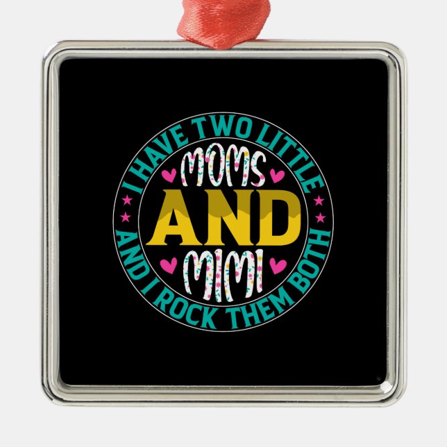 Mama und Mimi Ornament Aus Metall (Vorne)