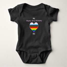 Mama und Mommy Rainbow Heart Baby Bodysuit Strampler