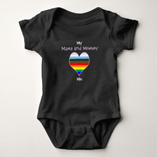 Mama und Mommy Rainbow Heart Baby Bodysuit Strampler