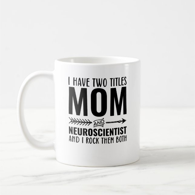 Mama und Neurowissenschaftler Funny Medical Scient Kaffeetasse (Links)
