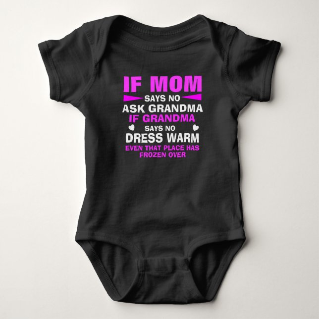 Mama und Oma für Baby Strampler (Vorderseite)