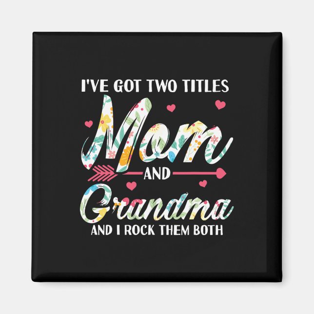 Mama und Oma Geburtstag Magnet (Vorne)