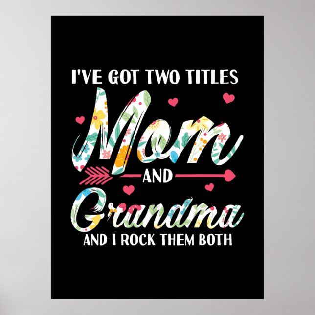 Mama und Oma Geburtstag Poster (Vorne)